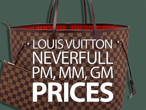 louis vuitton neverfull price guide